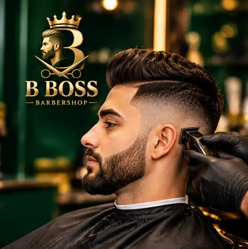 Barber detailing a skin fade with a trimmer